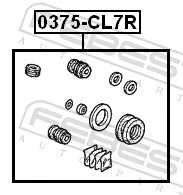 0375CL7R Febest Zestaw naprawczy zacisku hamulcowego tylnego