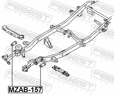 MZAB157 Febest Silentblock przedniego wahacza dolnego