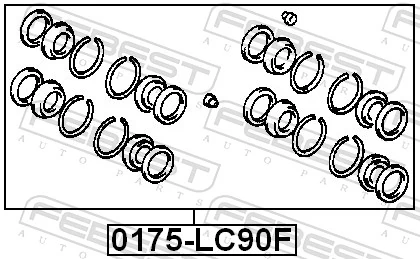Do koszyka Zestaw naprawczy zacisku hamulcowego przedniego Toyota Land Cruiser 90 J9