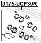 Zestaw naprawczy zacisku hamulcowego tylnego Lexus LS sedana (UCF30) (2000 - 2006) cena, od 9,79 USD