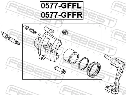 Zacisk hamulcowy przedni prawy GAZR3398ZL1 Haima