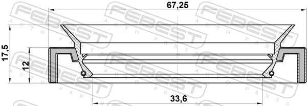 Uszczelniacz końcówki reduktora mostu tylnego Subaru Impreza 3 GH
