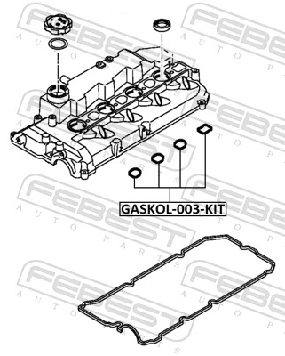 GASKOL003KIT Febest Uszczelka pokrywy zaworowej silnika, zestaw