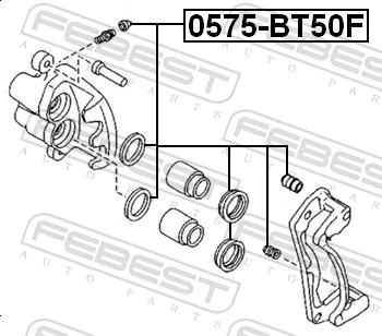 0575BT50F Febest Zestaw naprawczy zacisku hamulcowego przedniego