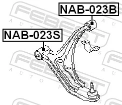  Silentblock przedniego wahacza dolnego Nissan Micra 