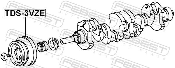 Koło pasowe wału korbowego do Toyota 4 Runner  N130