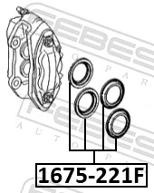Zestaw naprawczy zacisku hamulcowego przedniego Mercedes S coupe (C216) (2006 - 2013) cena, od 12,96 USD