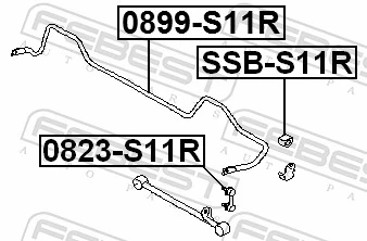 0899S11R Febest Stabilizator tylny