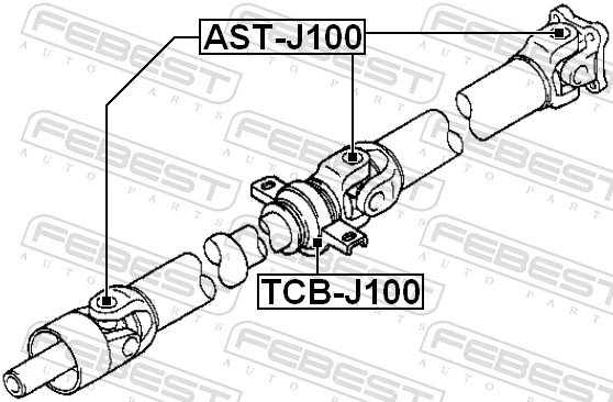 Łożysko podwieszane wału Cardana do Daihatsu Terios I J100, J102, J122