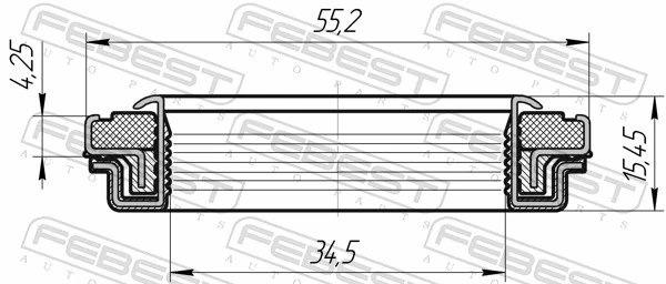 95RFW35550416X Febest Uszczelniacz reduktora mostu tylnego