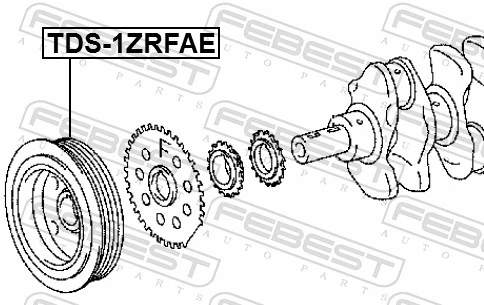 Koło pasowe wału korbowego do Toyota C-HR  X10
