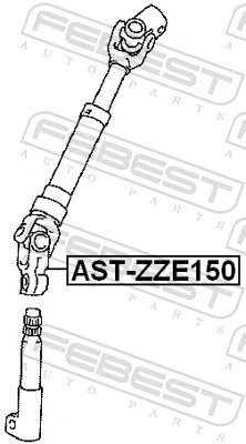 ASTZZE150 Febest Wał kolumny kierowniczej dolny