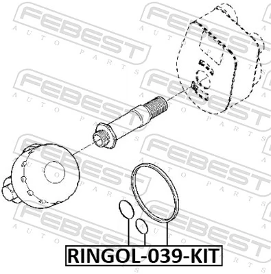 RINGOL039KIT Febest Uszczelka adaptera filtra oleju
