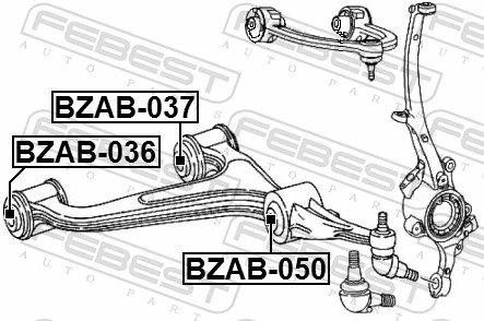 BZAB050 Febest Silentblock przedniego wahacza dolnego