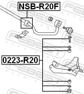 Tuleja stabilizatora przedniego Nissan Terrano II
