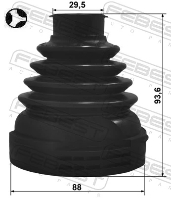  Osłona przegubu homokinetycznego półosi przedniej wewnętrzna Citroen C8 