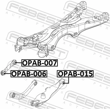 OPAB015 Febest Silentblock wahacza tylnego dolnego