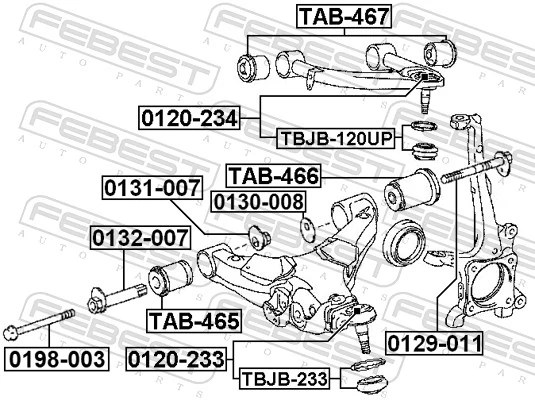 Sworzeń wahacza górny Toyota Tundra ulec poprawie (K5, K6) (2006 - 2021) cena, od 21,96 USD