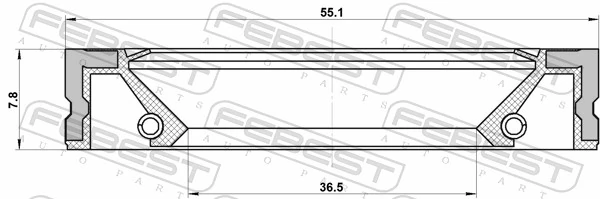 95GFZ38550808R Febest Uszczelniacz pompy olejowej automatycznej skrzyni biegów