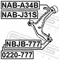 Do koszyka Silentblock przedniego wahacza dolnego Nissan Murano  Z50