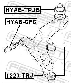  Silentblock przedniego wahacza dolnego Hyundai Trajet 