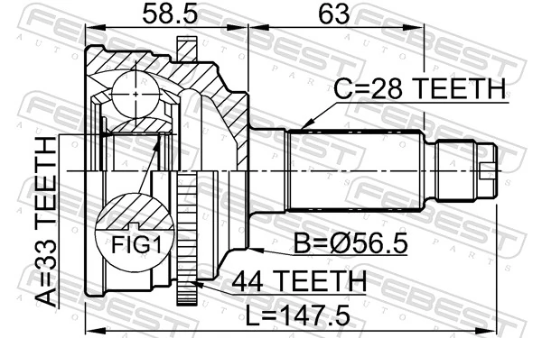 Do koszyka Przegub homokinetyczny przedni zewnętrzny Mazda 6  GG