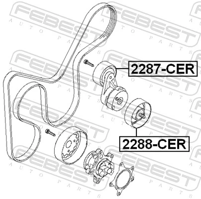Rolka napinacza paska napędowego do Hyundai SOLARIS I SBR11