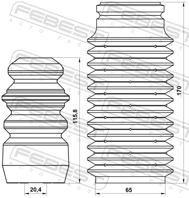 Odbój amortyzatora tylnego + osłona do Ford Mondeo III B4Y