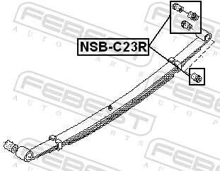 NSBC23R Febest Silentblock tylnego resoru tylny