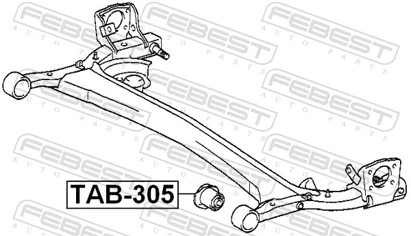 Do koszyka Silentblock tylnej belki Toyota Yaris VERSO NCP2