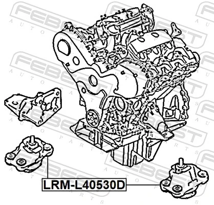 Poduszka (podpora) silnika lewa/prawa Land Rover LR048781 cena, od 143,66 USD