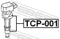 TCP001 Febest Końcówka świecy zapłonowej