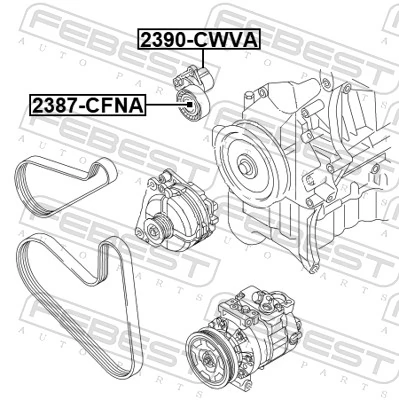 Napinacz paska napędowego Audi A4 B9 sedana (8W2, 8WC) (2015 - 2026) cena, od 57,52 USD