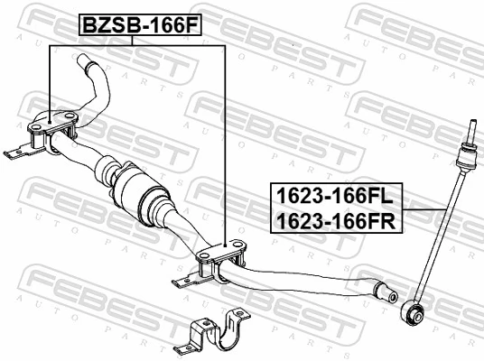 Tuleja stabilizatora przedniego Mercedes ML/GLE W166