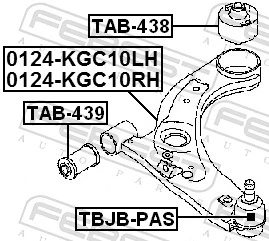  Wahacz zawieszenia przedniego dolny prawy Daihatsu Sirion 