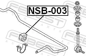 Tuleja stabilizatora przedniego Nissan Primera sedana (P11) (1996 - 2002) cena, od 5,24 USD