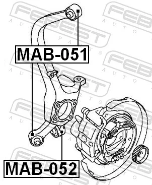 MAB051 Febest Silentblock czopu tylnego