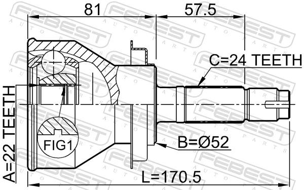  Przegub homokinetyczny przedni zewnętrzny Daihatsu Terios 2