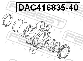 DAC41683540 Febest Łożysko piasty przedniej