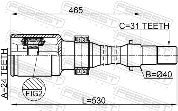 Przegub homokinetyczny wewnętrzny przedni prawy Mazda CX-5 I SUV (KE, GH) (2011 - 2017) cena, od 68,63 USD