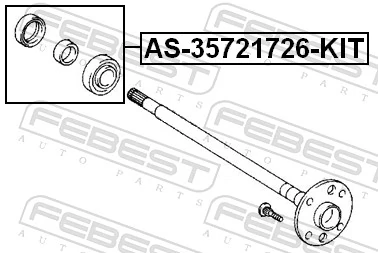 AS35721726KIT Febest Lożysko piasty tylnej