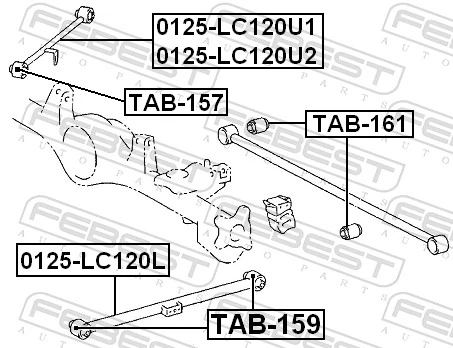 Silentblock wahacza podłużnego tylnego górnego 4871435070 Toyota
