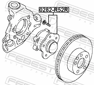 0282R52R Febest Piasta tylna