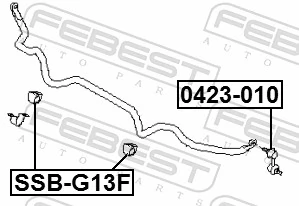 Tuleja stabilizatora przedniego do Subaru Forester V S14, SK