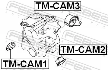 Poduszka (podpora) silnika lewa do Daihatsu Terios I J100, J102, J122