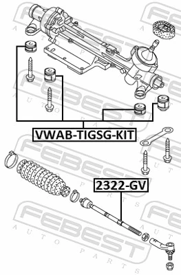 VWABTIGSGKIT Febest Silentblock mocowania maglownicy