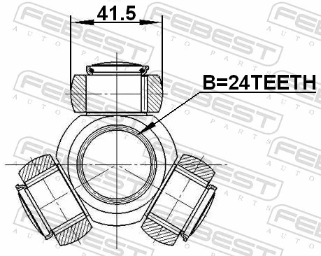Przegub homokinetyczny wewnętrzny trójramienny do Audi A5  8T3