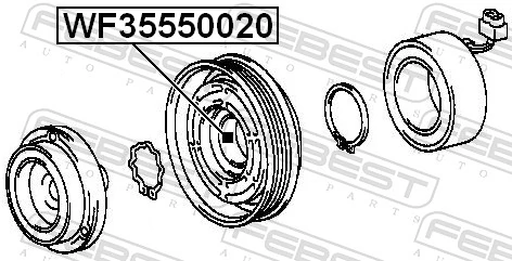 35BD219 Nissan/Infiniti Łożysko sprzęgła sprężarki klimatyzacji