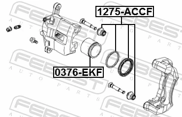 1275ACCF Febest Zestaw naprawczy zacisku hamulcowego przedniego