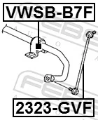 VWSBB7F Febest Tuleja stabilizatora przedniego